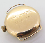 Rare Vintage 1927 Waltham 17J 18k Gold Military Style Case Wrist Watch Serviced
