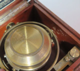 WWII C.1941 HAMILTON MAHOGANY USA NAVAL DECK CLOCK CHRONOMETER MODEL 22