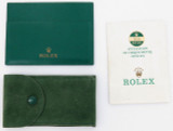 OBSOLETE 1986 (9333746) MENS ROLEX PERPETUAL DATE 15505 WARRANTY, WALLET & POUCH