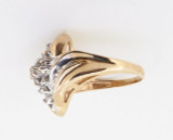 14K Yellow Gold 0.50ct Diamond Cluster Ring Size N Val $2110