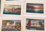 EARLY 1900s SUPERB LOT 25 HIGH QUALITY LITHOGRAPH POSTCARDS. UNKNOWN SERIES.
