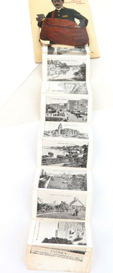 SCARCE EARLY 1900s SYDNEY, AUSTRALIA FOLDOUT POSTCARD. 12 PICTURES, VALENTINE.