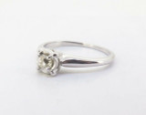 A Quality 0.26ct Old Cut 18K White Gold Solitare Ring Size N Val $1740