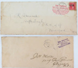 1898 2 x US NAVY DEPARTMENT OFFICIAL BUSINESS LARGE COVERS.