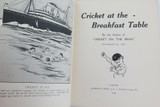 1909 RARE HUMOROUS CRICKET BOOK “CRICKET AT THE BREAKFAST TABLE”.