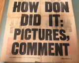 CRICKET. EXCEEDINGLY RARE. 1946 DON BRADMAN NEWSPAPER HOARDING “HOW DON DID IT”.