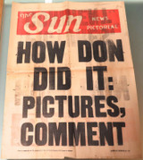CRICKET. EXCEEDINGLY RARE. 1946 DON BRADMAN NEWSPAPER HOARDING “HOW DON DID IT”.