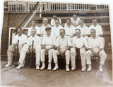 1930s ORIGINAL AUST CRICKET PHOTO. BILL BROWN & ? DOES ANYONE KNOW THE PLAYERS !
