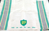 VINTAGE / SCARCE BP “YOUR CAR GOES BEST WITH BENZOL” LARGE LINEN TEA TOWEL.