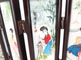 SUPERB c1950’s / 1960’s CHINESE EXPORT WARE MINIATURE HANDPAINTED MARBLE SCREEN.