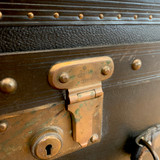 C 1920's Black Hat Travel Trunk by Elusive French brand Goyard 