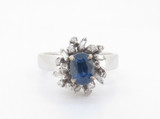 Australian Sapphire & Diamond handmade Dress Ring Size K Val $4840