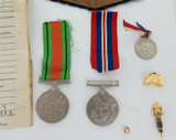 A GOOD WW2 GROUPING. # MX 93271 E. F. B. LUTMAN ROYAL NAVY. MEDALS, PAPERS ETC.