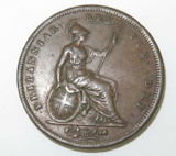 SUPERB HIGH GRADE EF / EF+ 1826 ENGLISH PENNY. PERFECT SPECS.