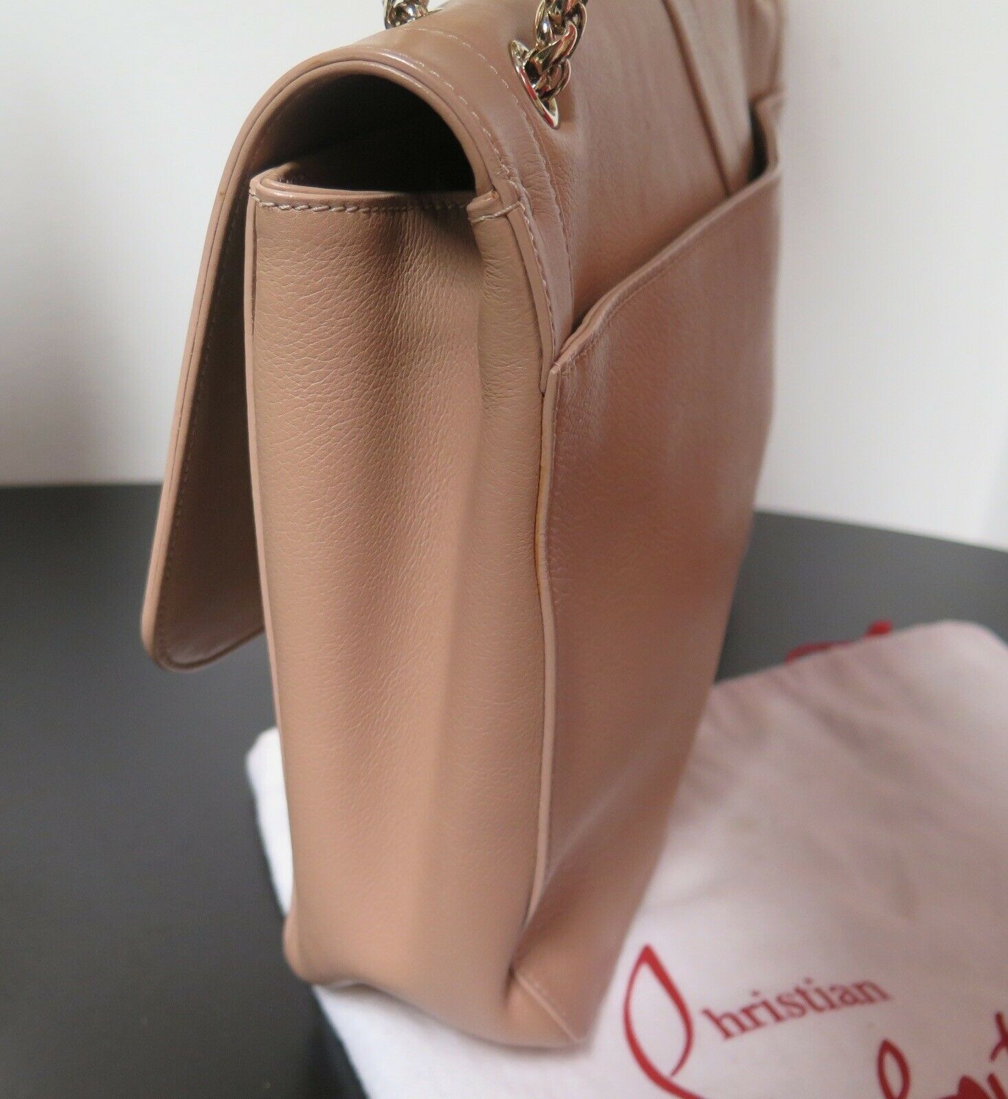 Christian Louboutin Natural Leather Large Sweet Charity Shoulder Bag