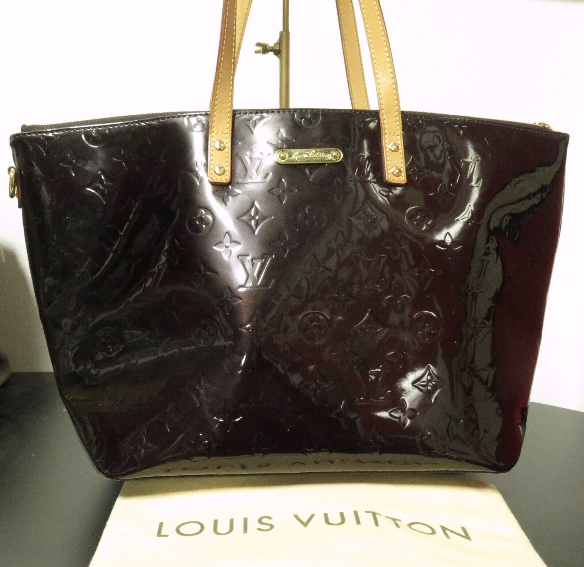 Louis Vuitton Amarante Monogram Vernis Bellevue GM Bag Louis