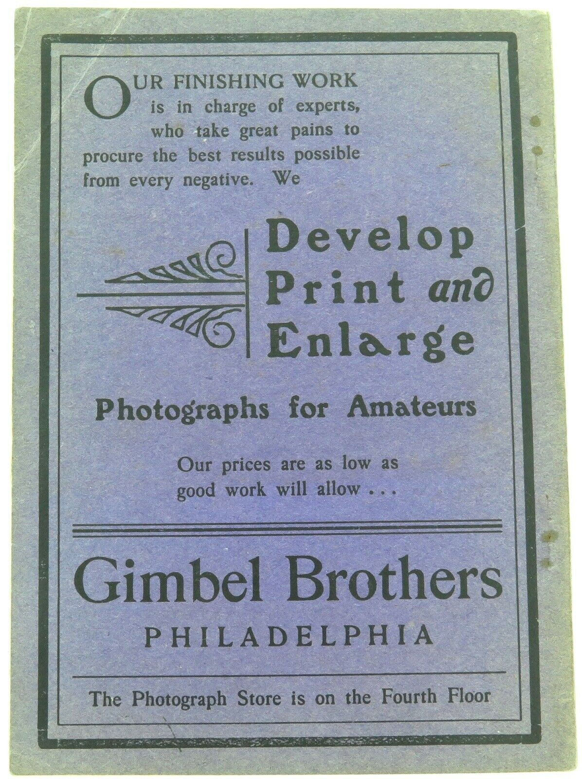 RARE 1902 GIMBEL BROTHERS, PHILADELPHIA USA PHOTOGRAPHIC SUPPLIES BOOK