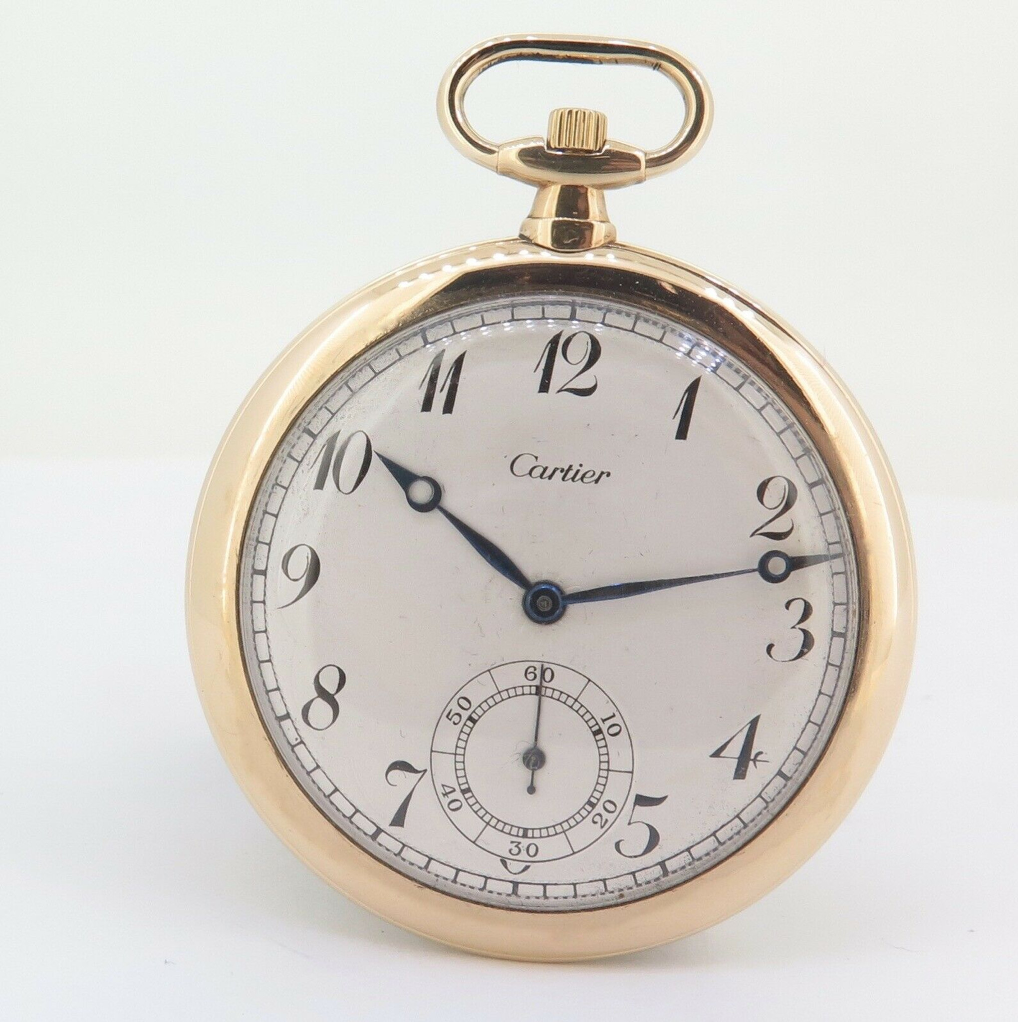 cartier gold pocket watch