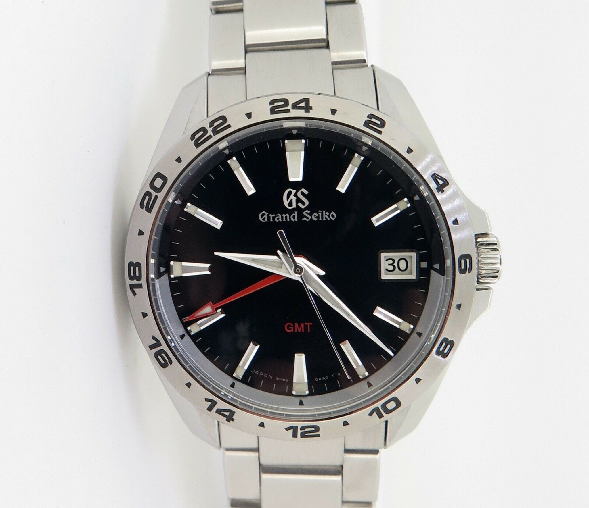 2020 Grand Seiko 9F Quartz GMT Stainless Steel Watch SBGN005G Box & Docs