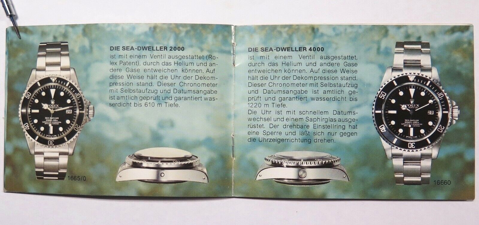 Vintage 1981 Rolex Submariner German Booklet 16808 16800 5513 1665 16660