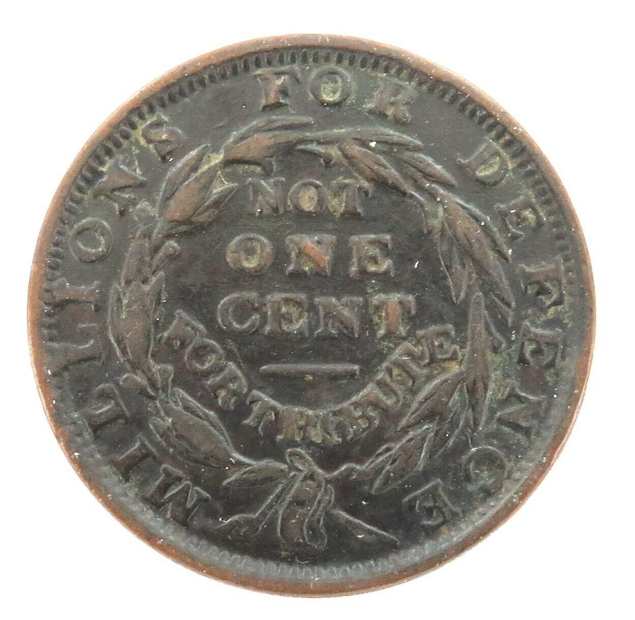 1837 NICE HIGH GRADE USA HARD TIMES TOKEN. MILLIONS FOR DEFENCE