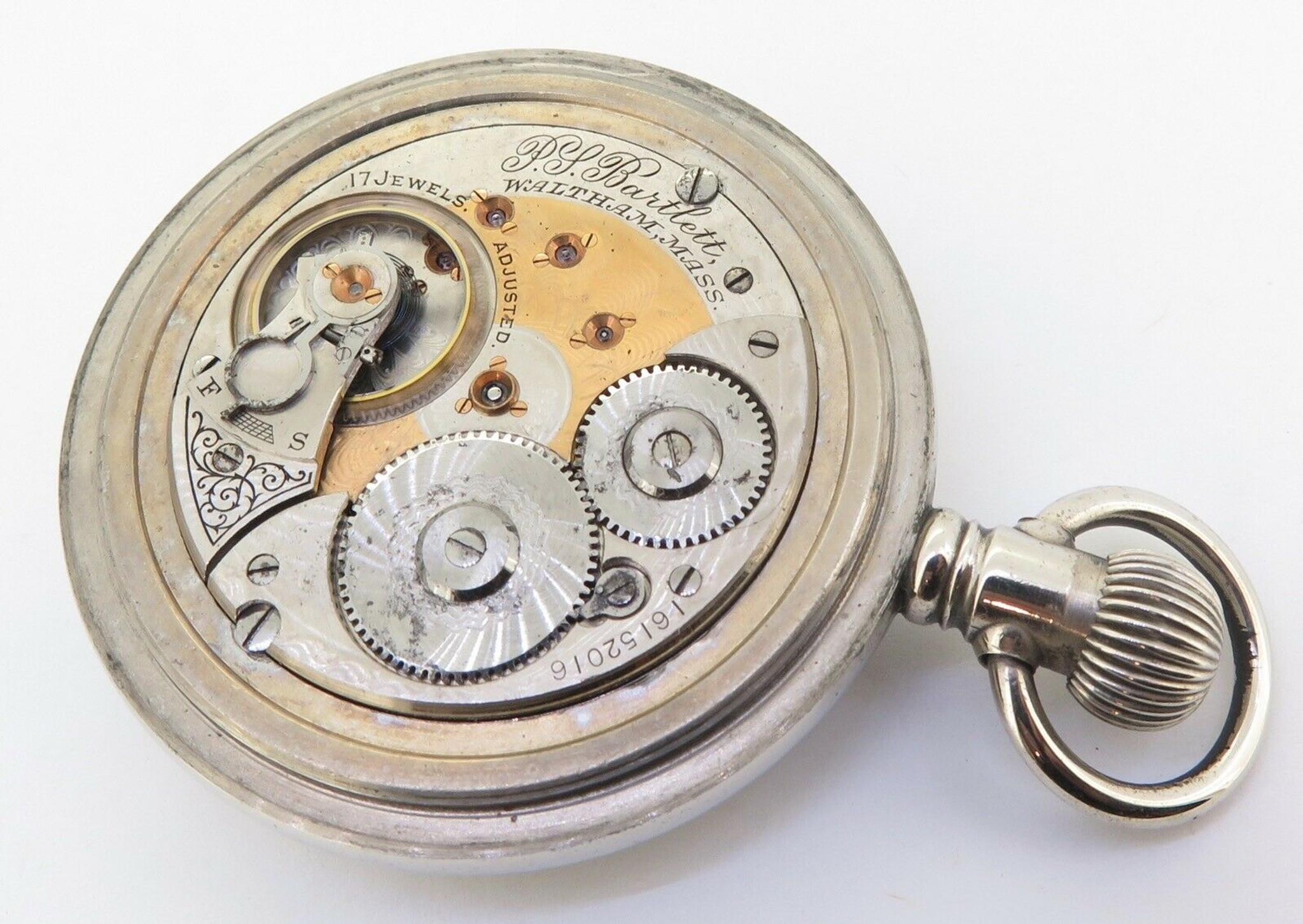 Ps bartlett waltham sales pocket watch