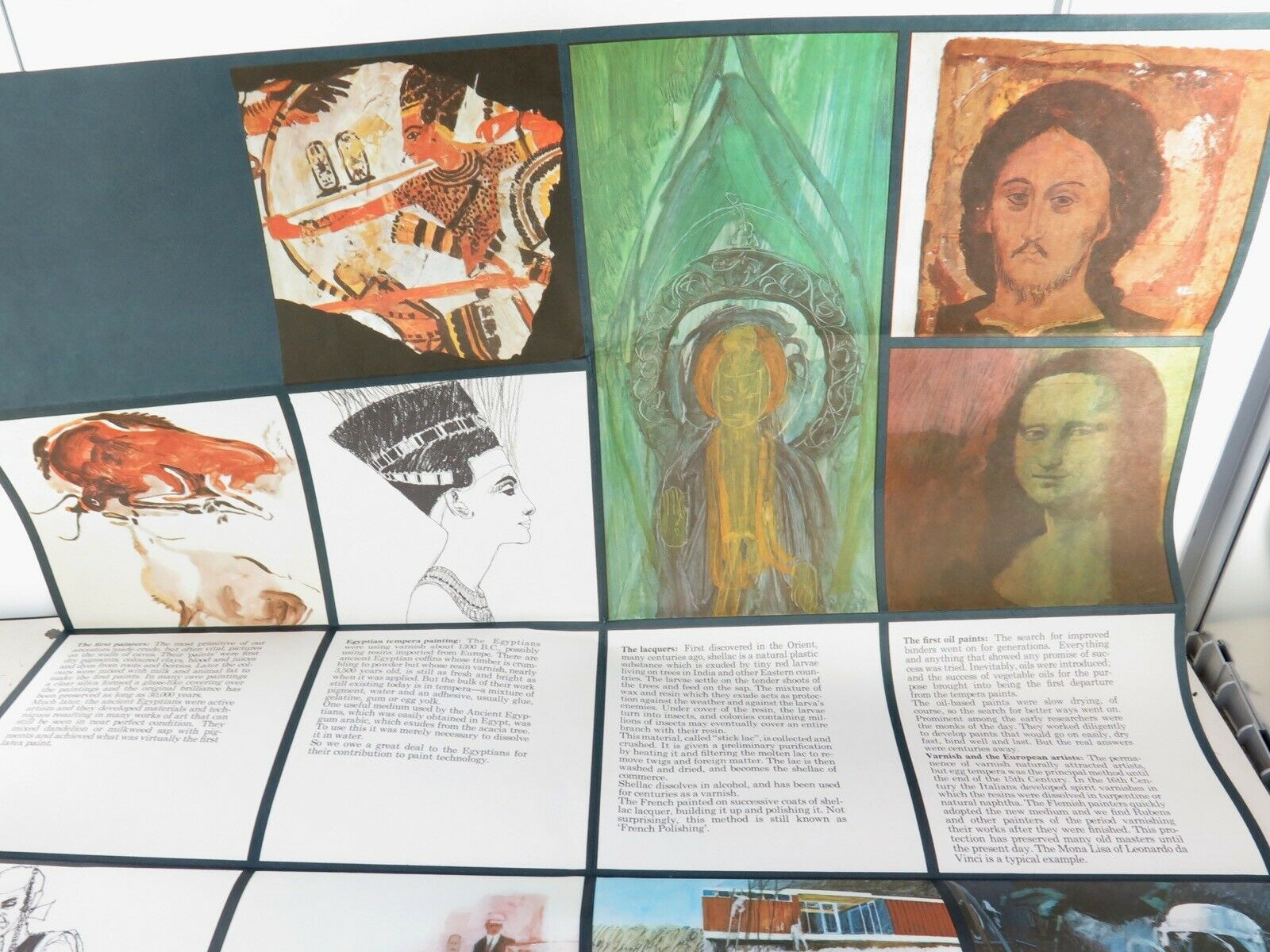 RARE VINTAGE DULUX PAINTS “HISTORY OF PAINTS” LARGE FOLDOUT POSTER.