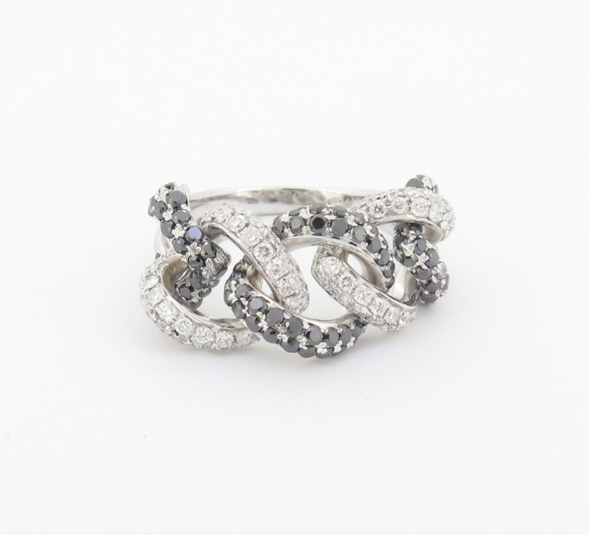 Chain Link Ring - 925 Sterling Silver Pave Band – OBJKTS Jewelry