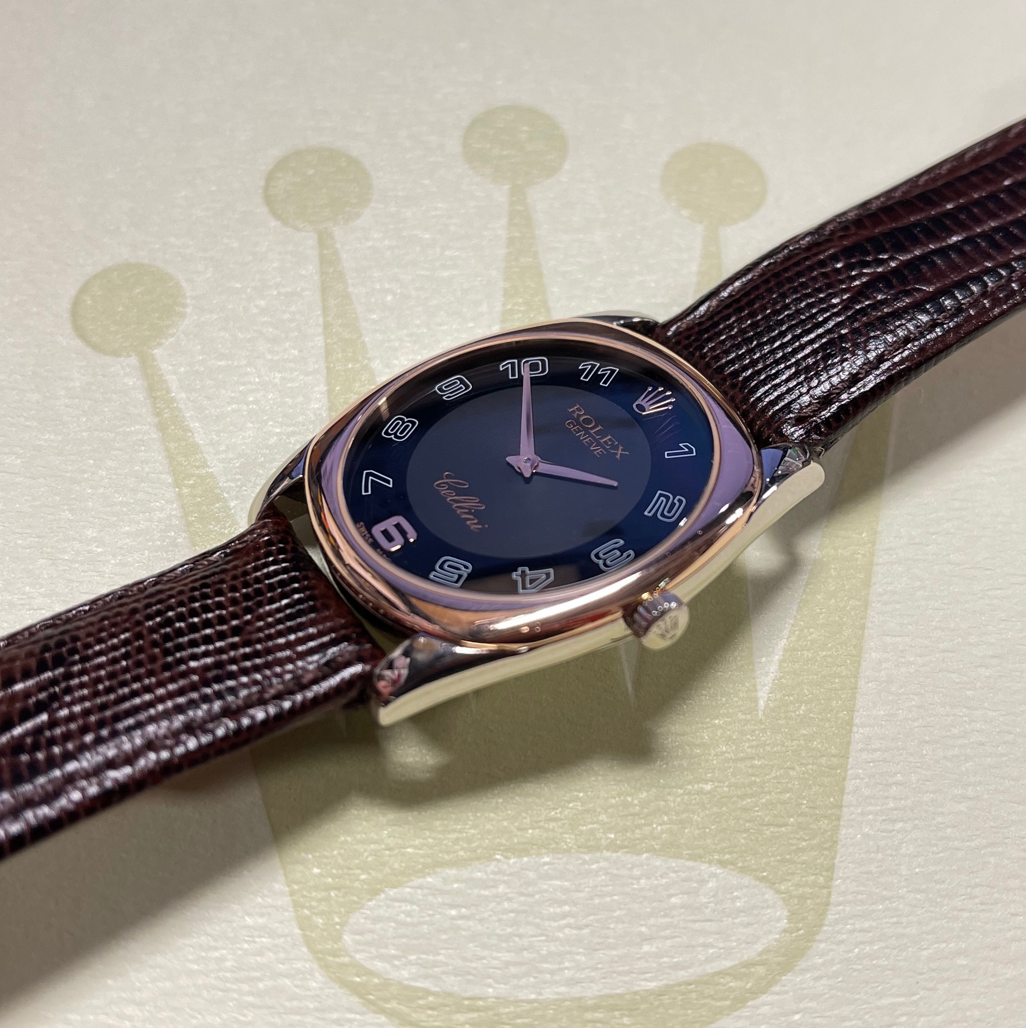 Auth Rolex Cellini Danaos 18k Pink 