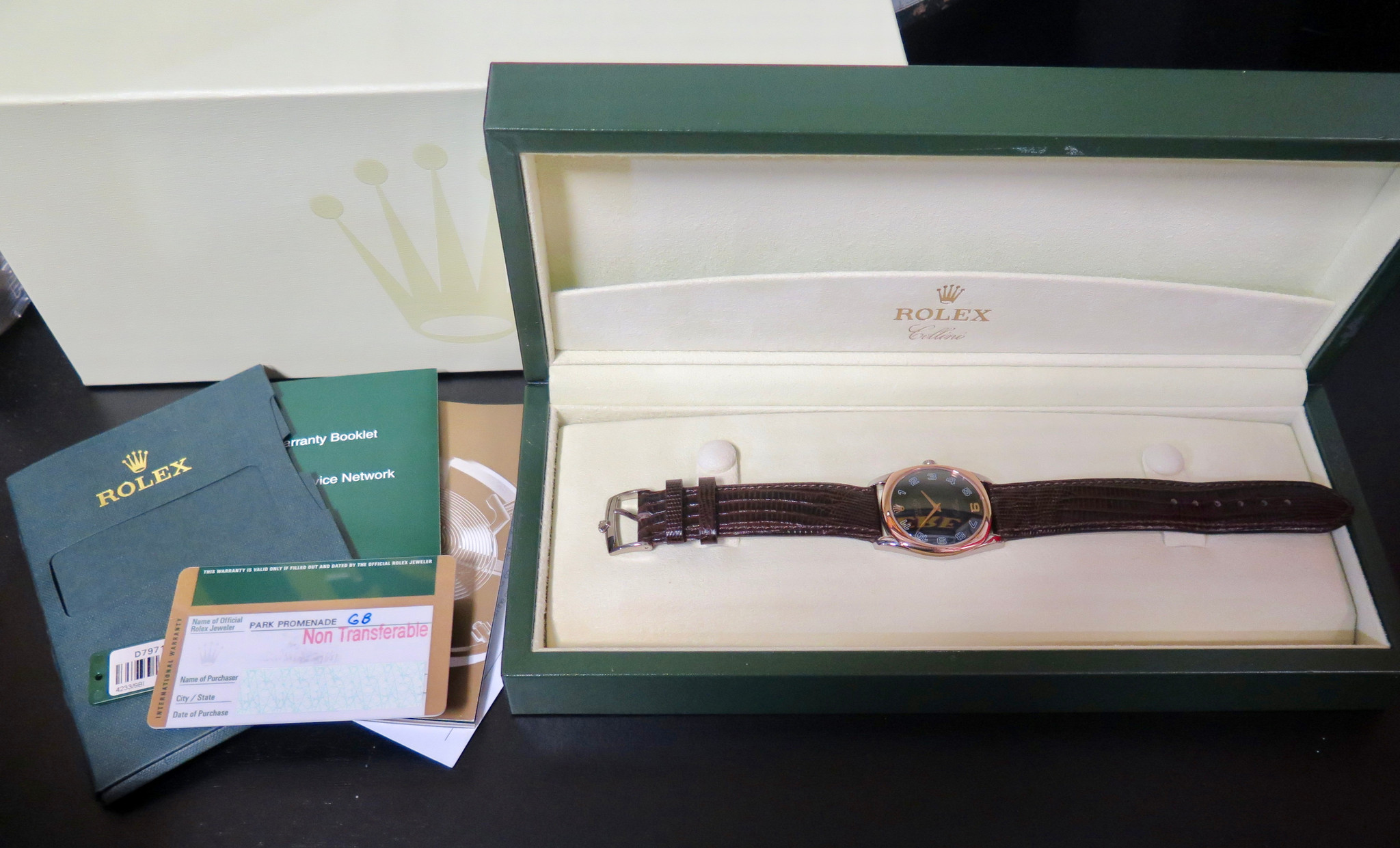 Auth Rolex Cellini Danaos 18k Pink 