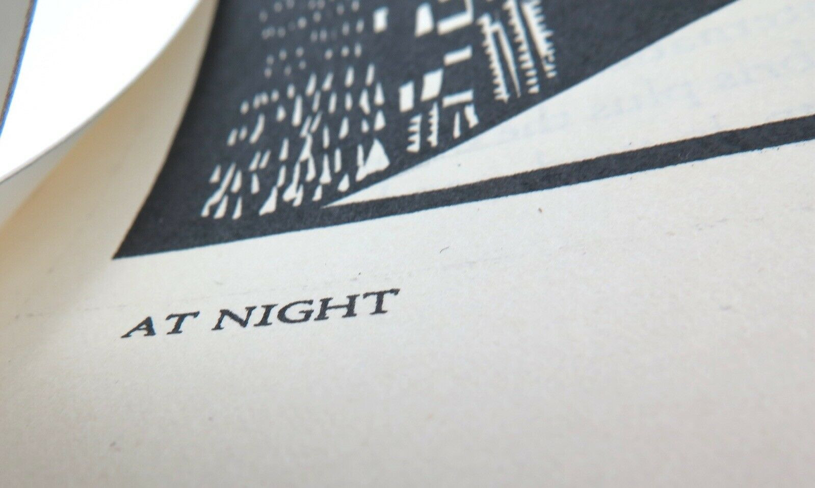 1930s LARGE LINOCUT BOOKPLATE by MARJORIE WOOD “AT NIGHT" EX