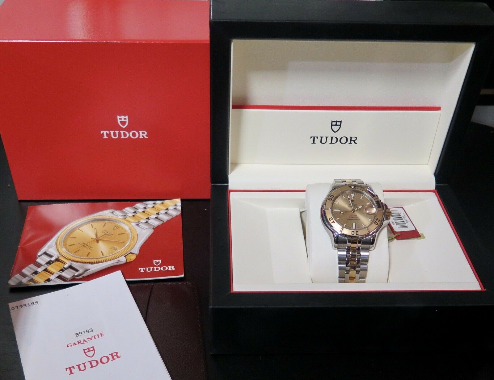 Tudor Prince Hydronaut Tiger 18K Stainless Steel Watch 89193 Box