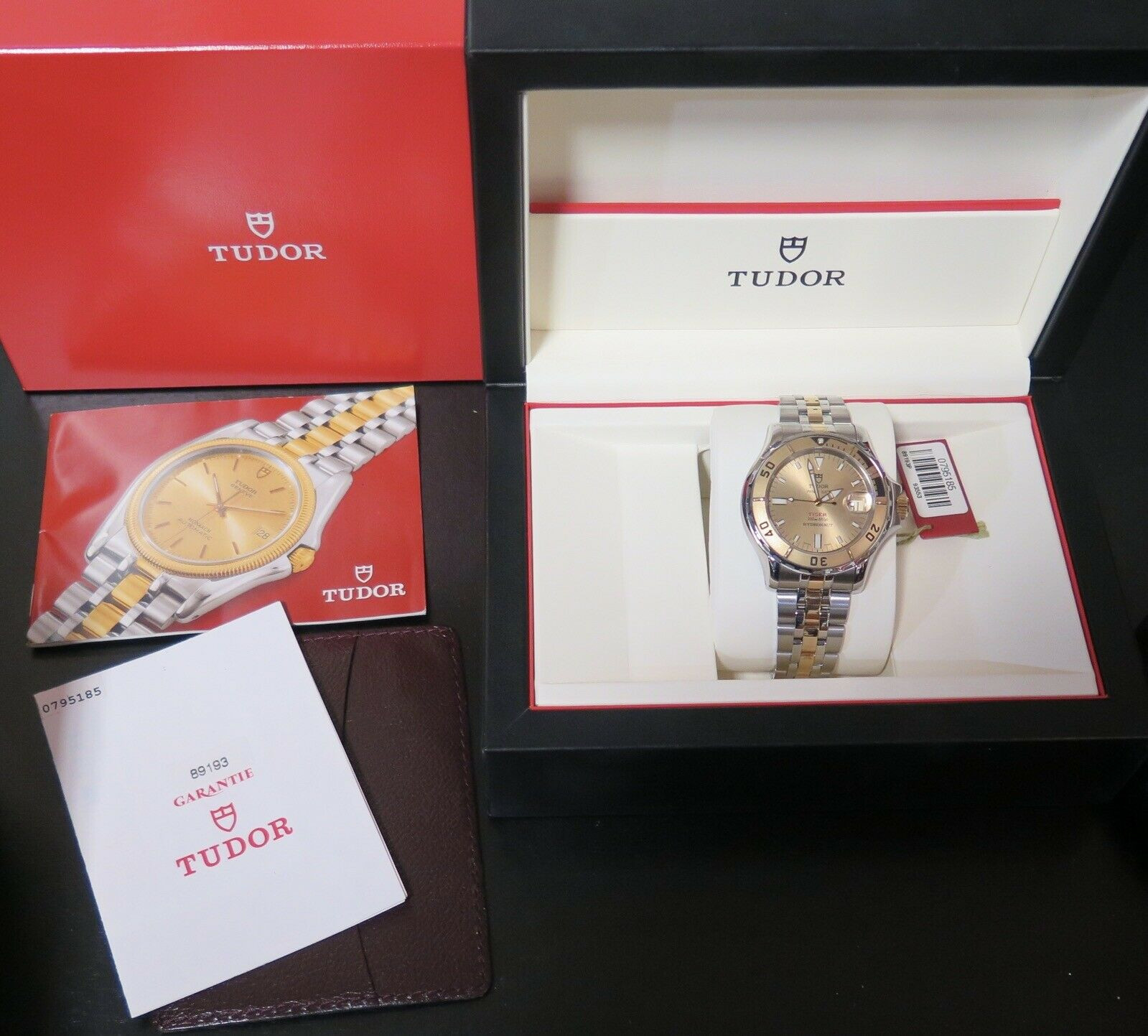 Tudor Prince Hydronaut Tiger 18K Stainless Steel Watch 89193 Box & Papers
