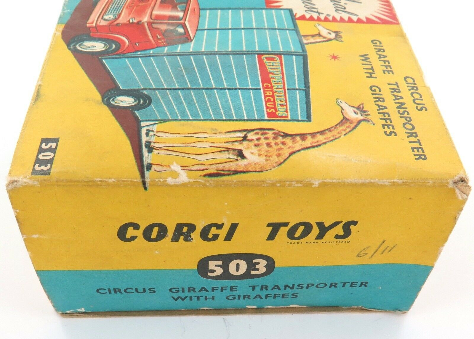 Corgi Toys Chipperfields Circus Giraffe Transporter 503. Giraffes not included