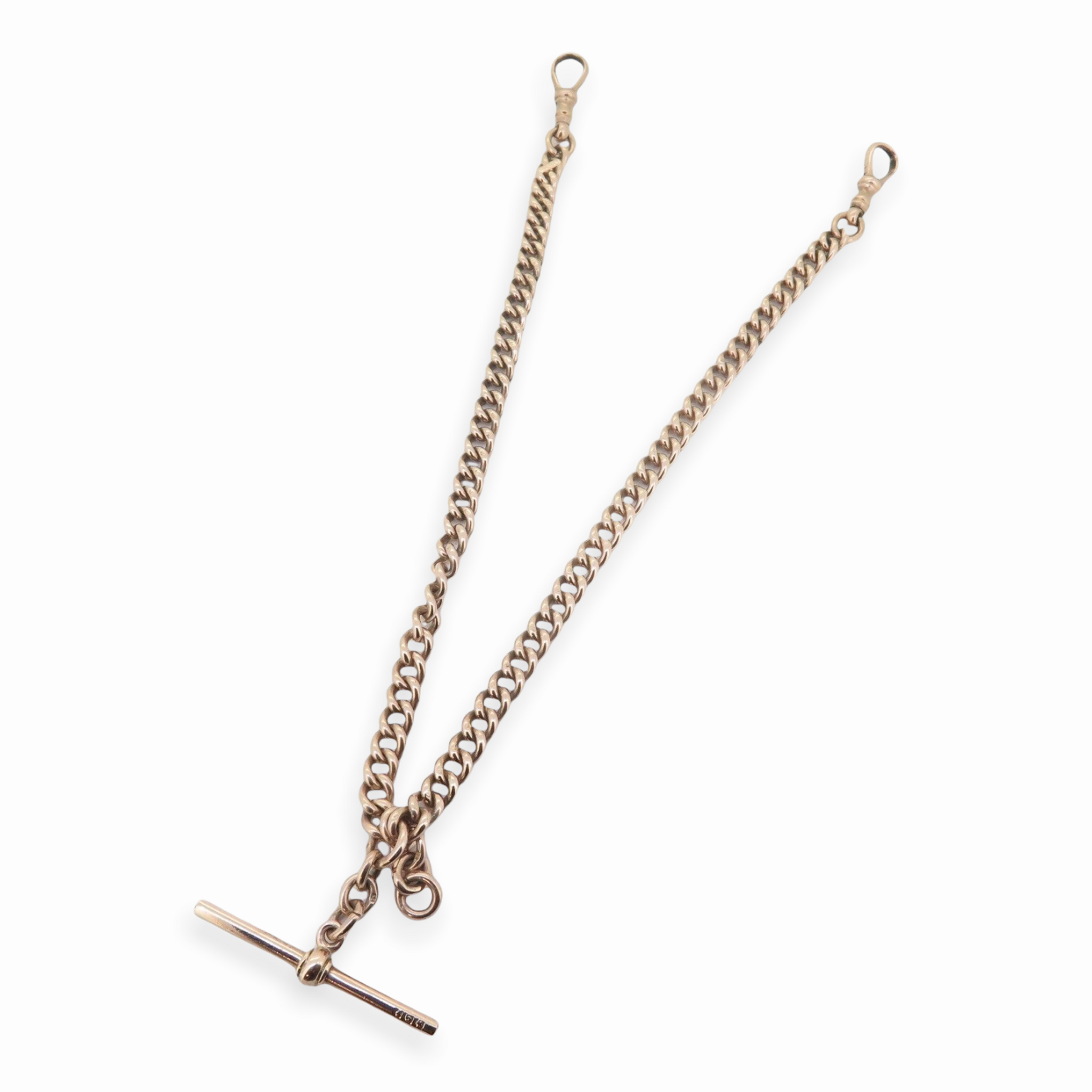 rose gold pocket watch chain