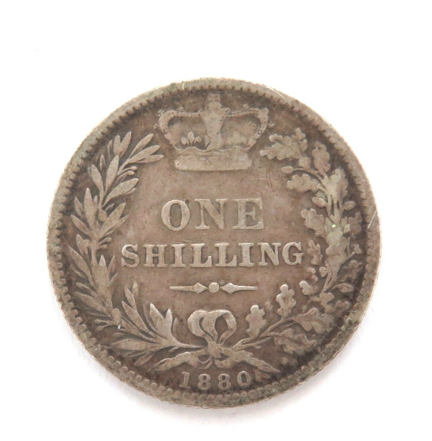 1880 ENGLISH ONE SHILLING. .925 SILVER.