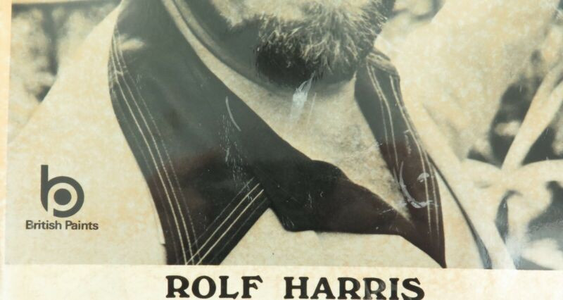 Scarce c1960s British Paints Rolf Harris Large Promotional Card