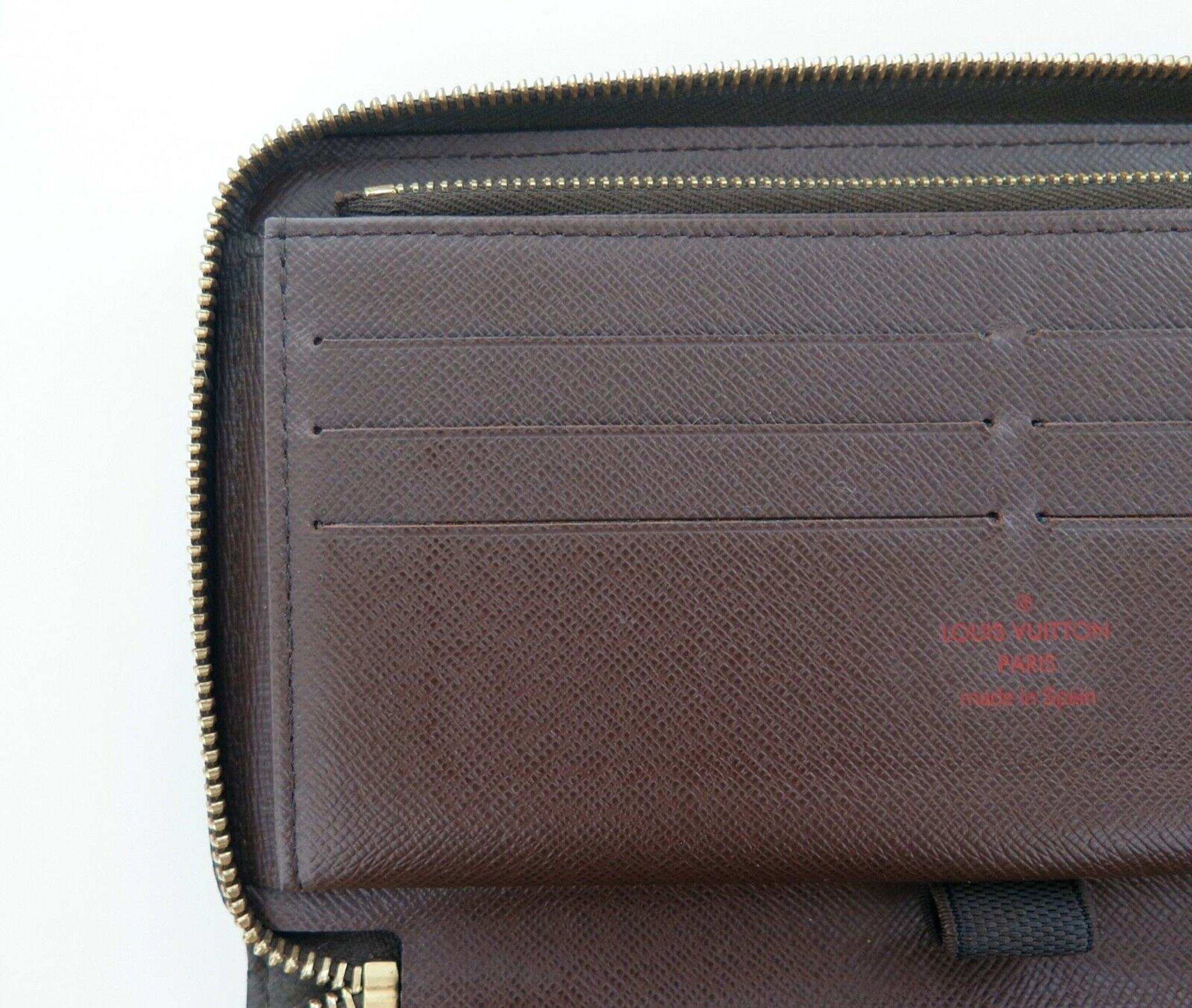 Louis Vuitton Damier Ebene Long Wallet with monogram J.Z.