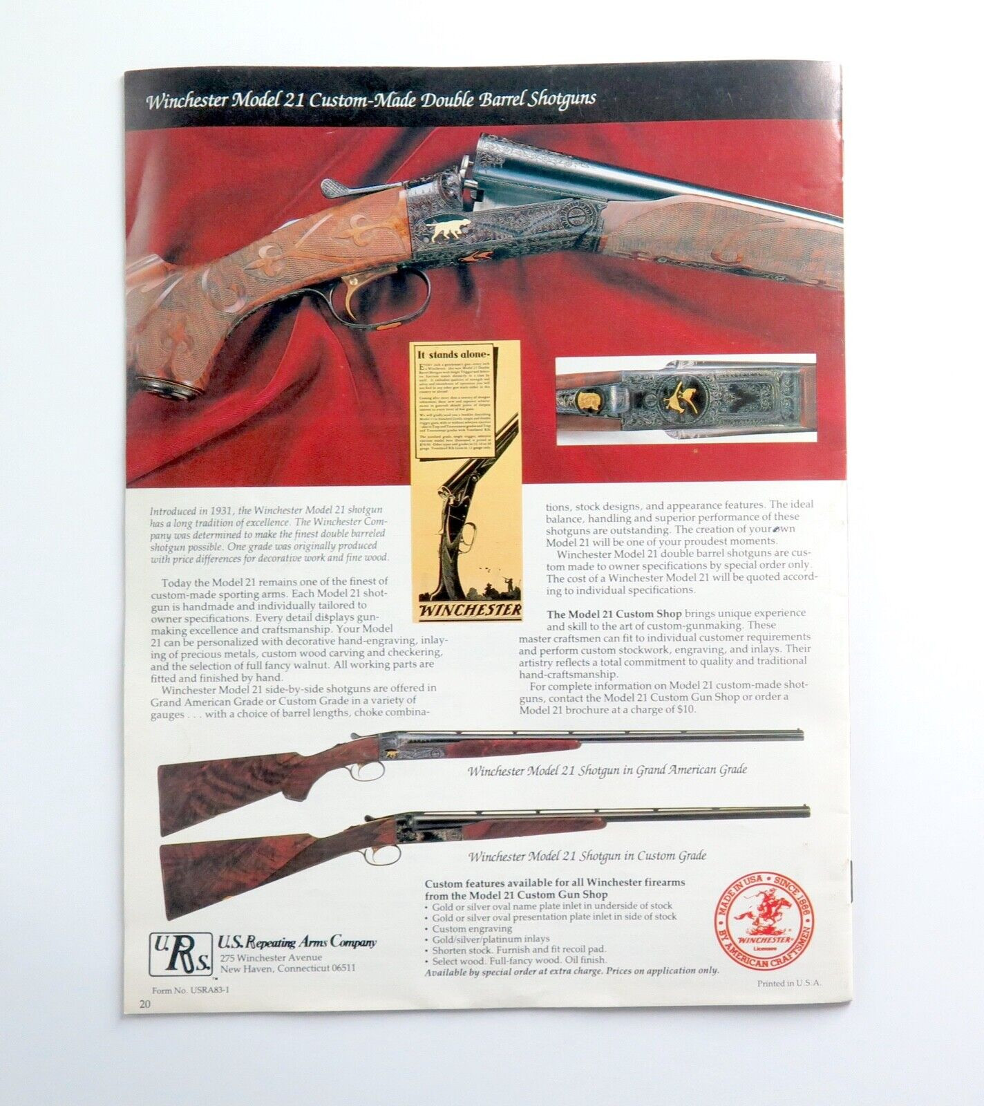 7 flyer catalogue d'armes à feu Winchester toutes différentes
