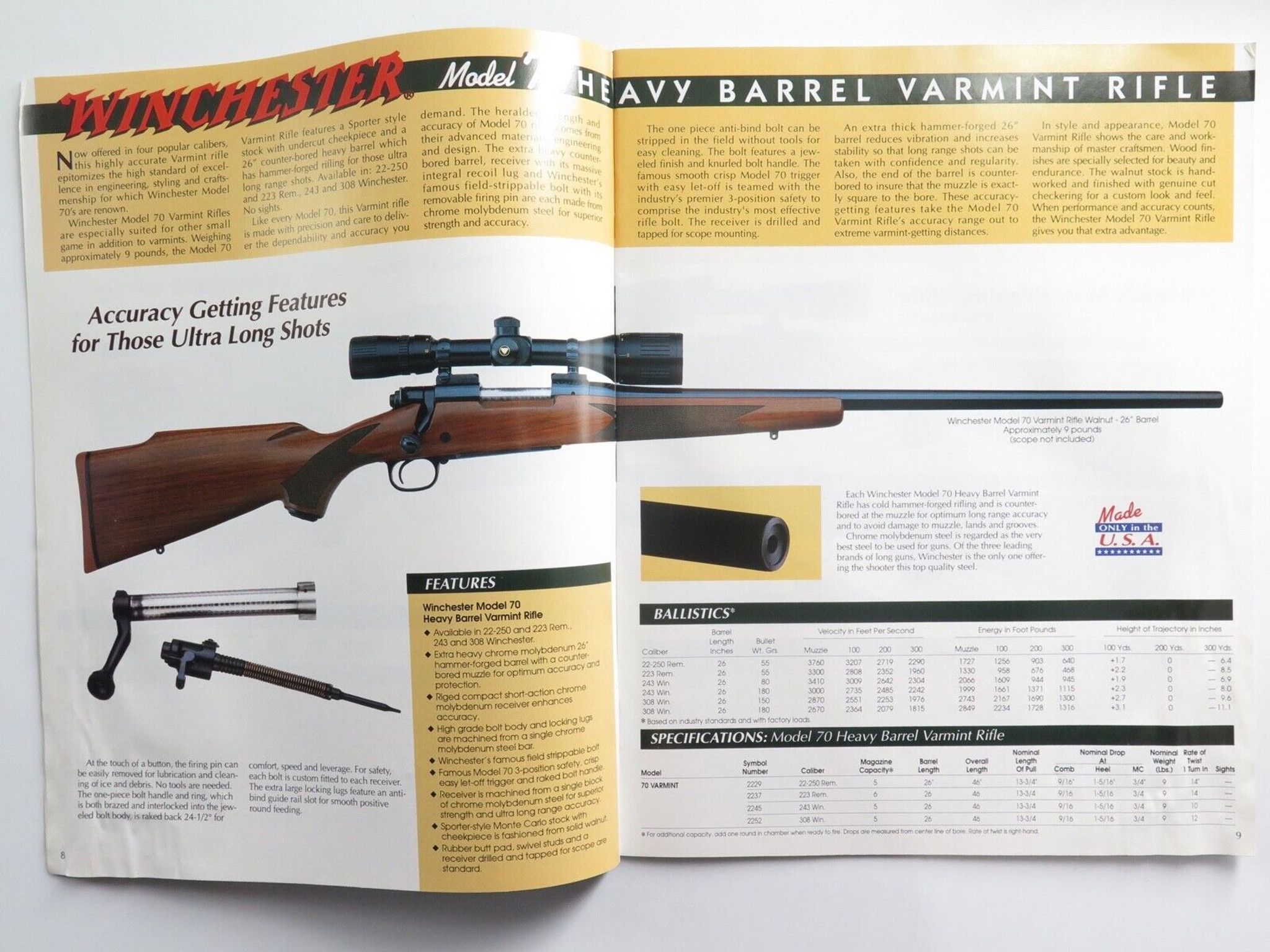 1991 Winchester Shotguns & Rifles Colour Firearm Catalogue