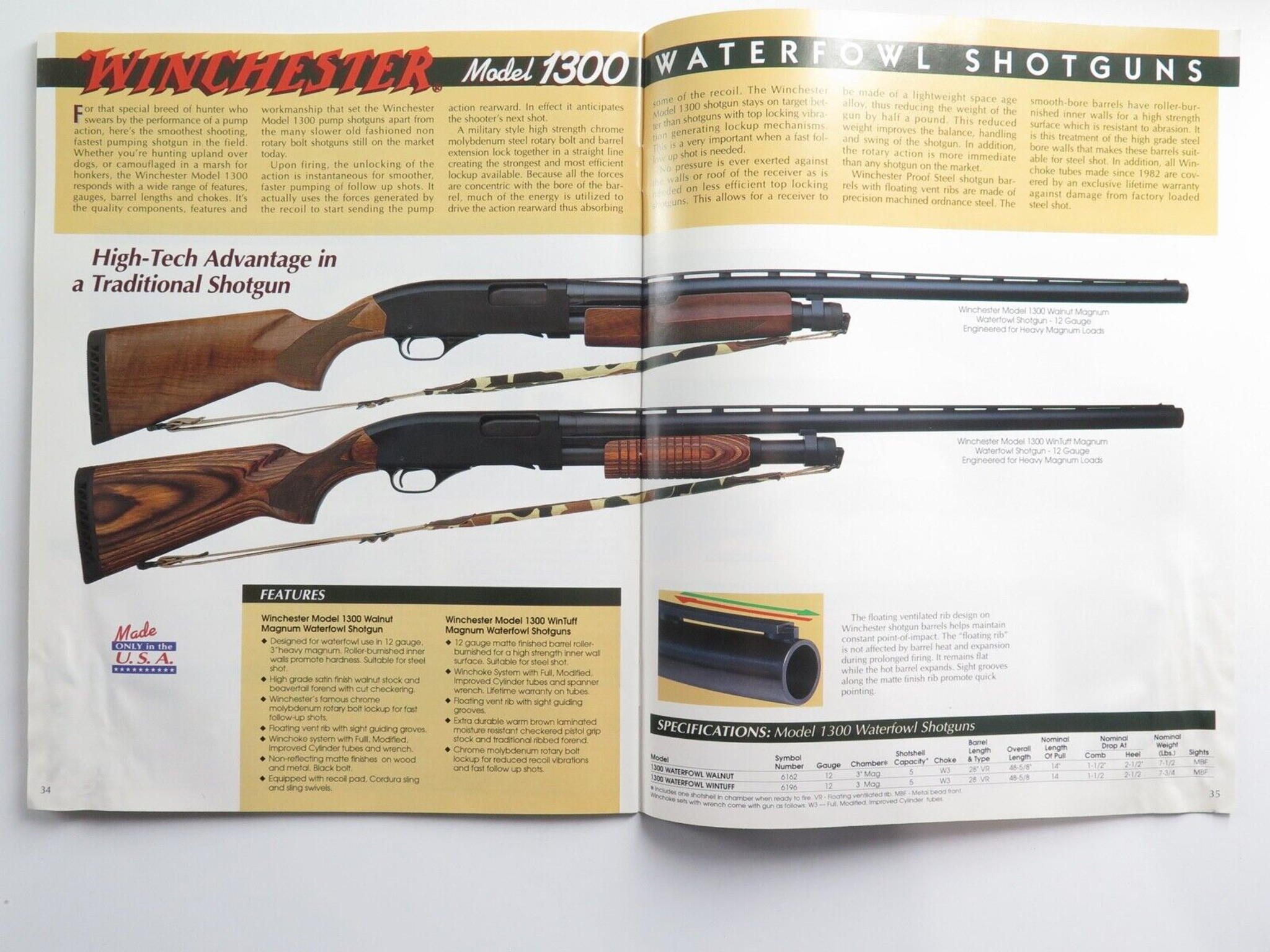 1991 Winchester Shotguns & Rifles Colour Firearm Catalogue