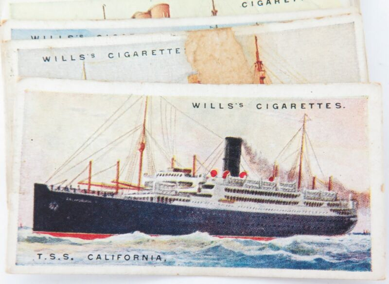 ship cigarettes Vintage Wills Cigarettes Cards “Merchant Ships of The World