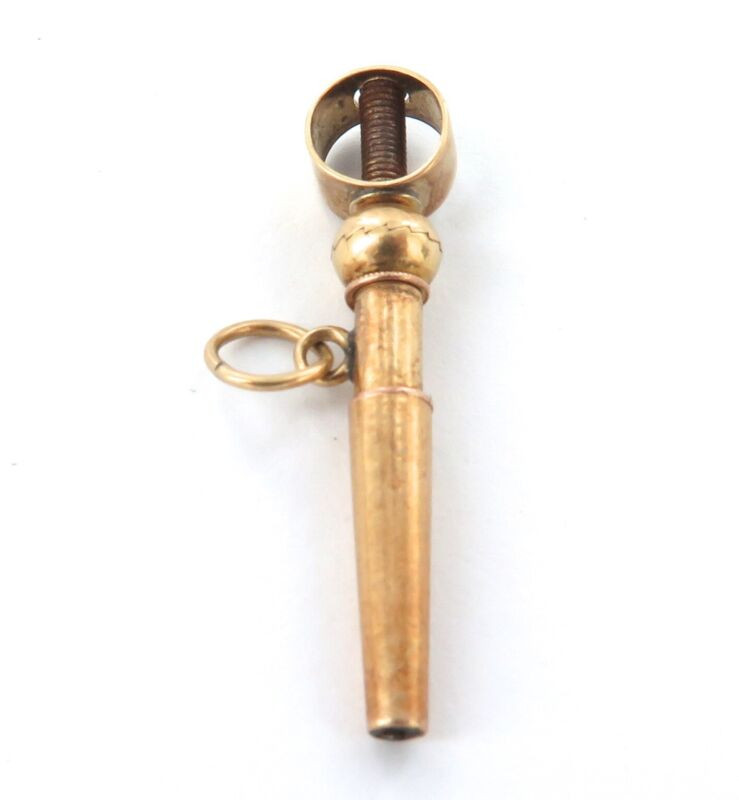 1800s / Antique 18ct Gold Ratchet Pocket Watch Key / Winder