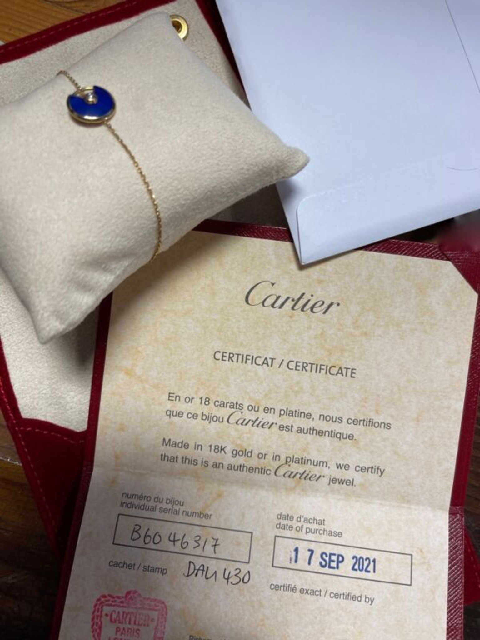 Cartier love bracelet certificate of authenticity Clearance