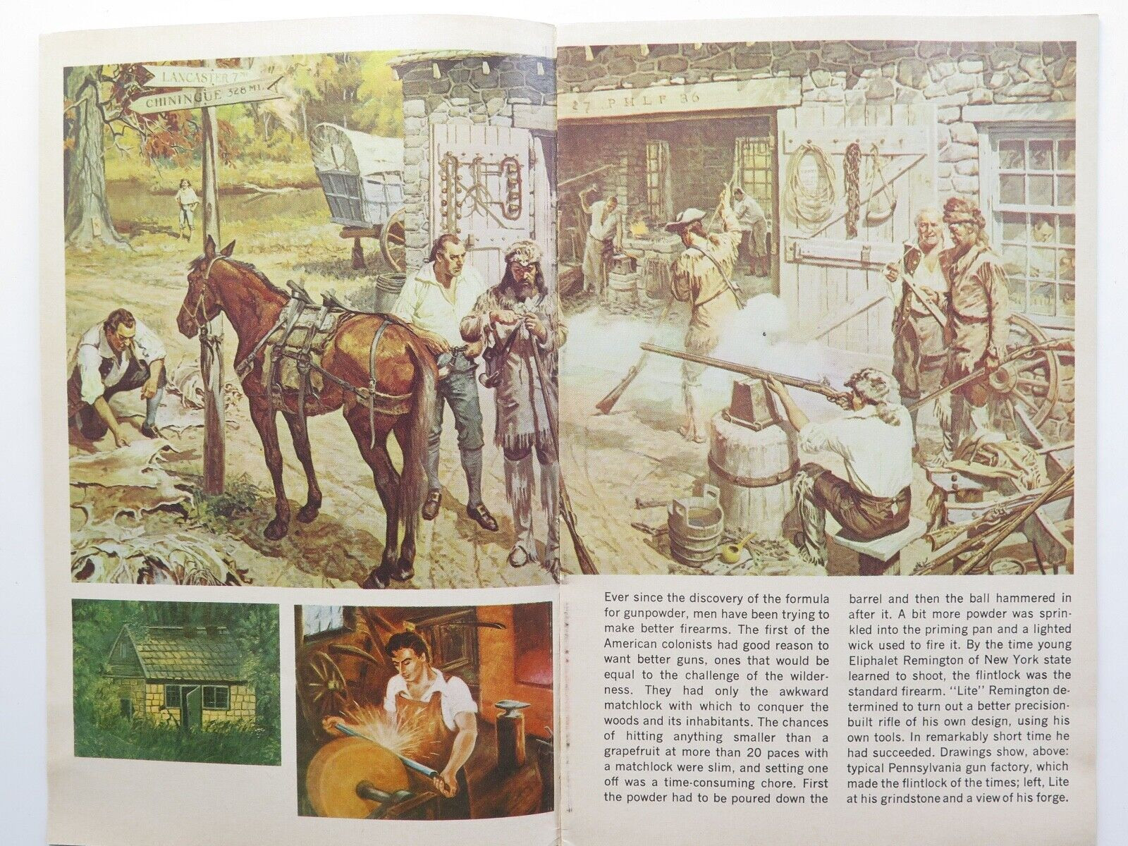 History of Firearms Brochure by Remington Historical Gallery of American Guns Harrington & Co.