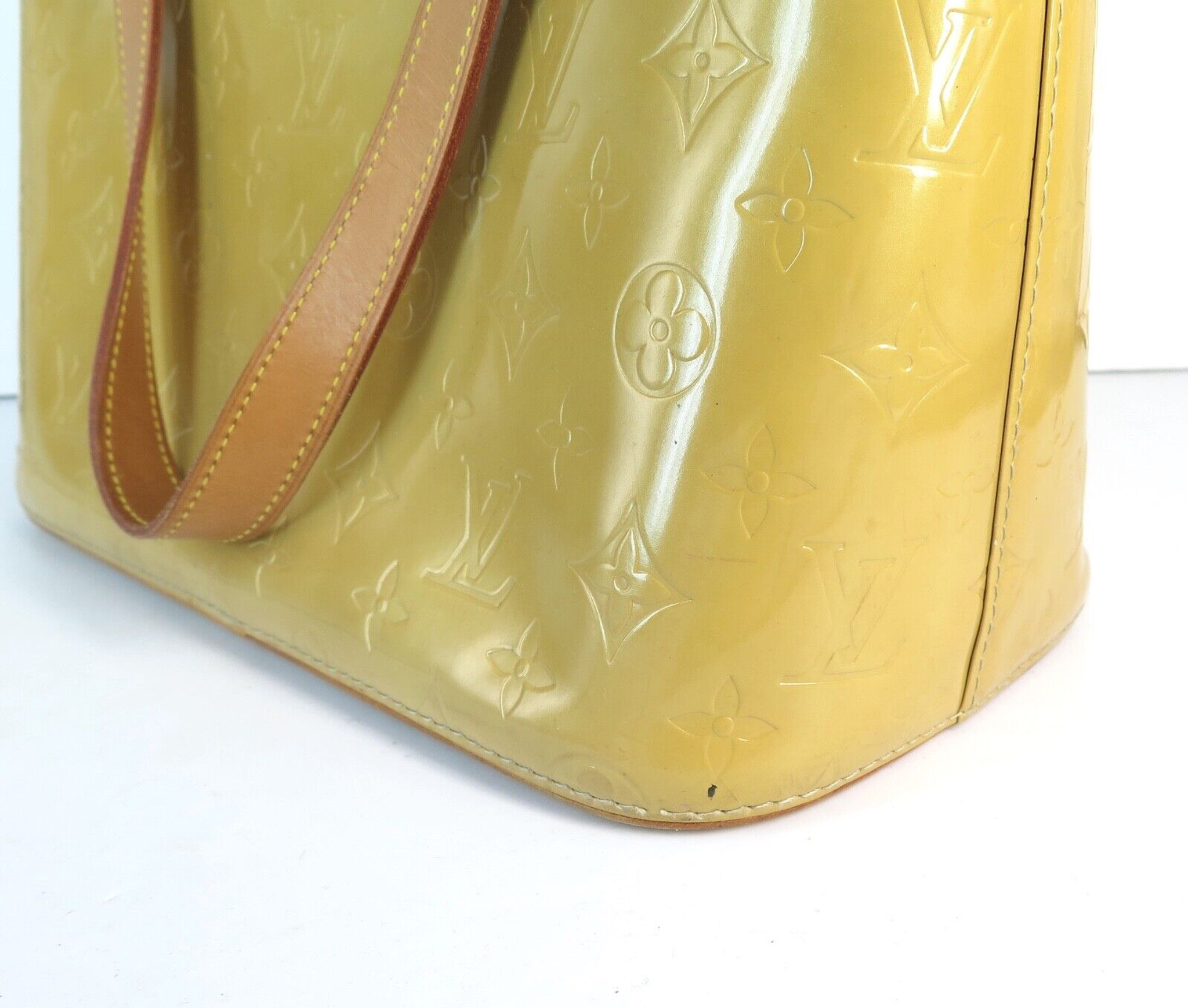 Vintage Louis Vuitton Vernis Houston Tote Bag in Colour Mustard