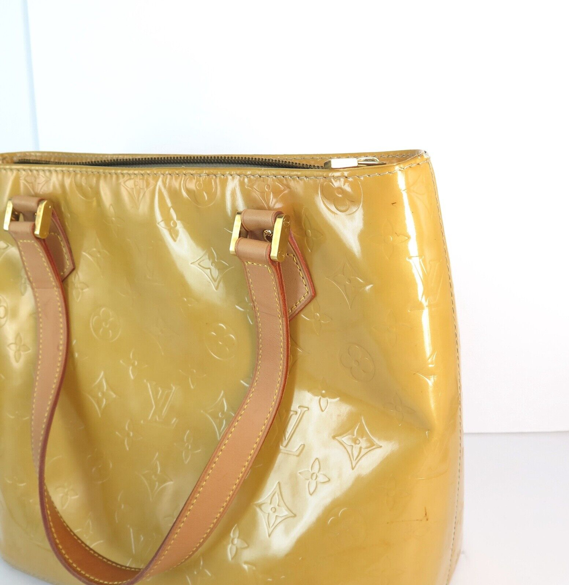 Vintage Louis Vuitton Vernis Houston Tote Bag in Colour Mustard with Dustbag