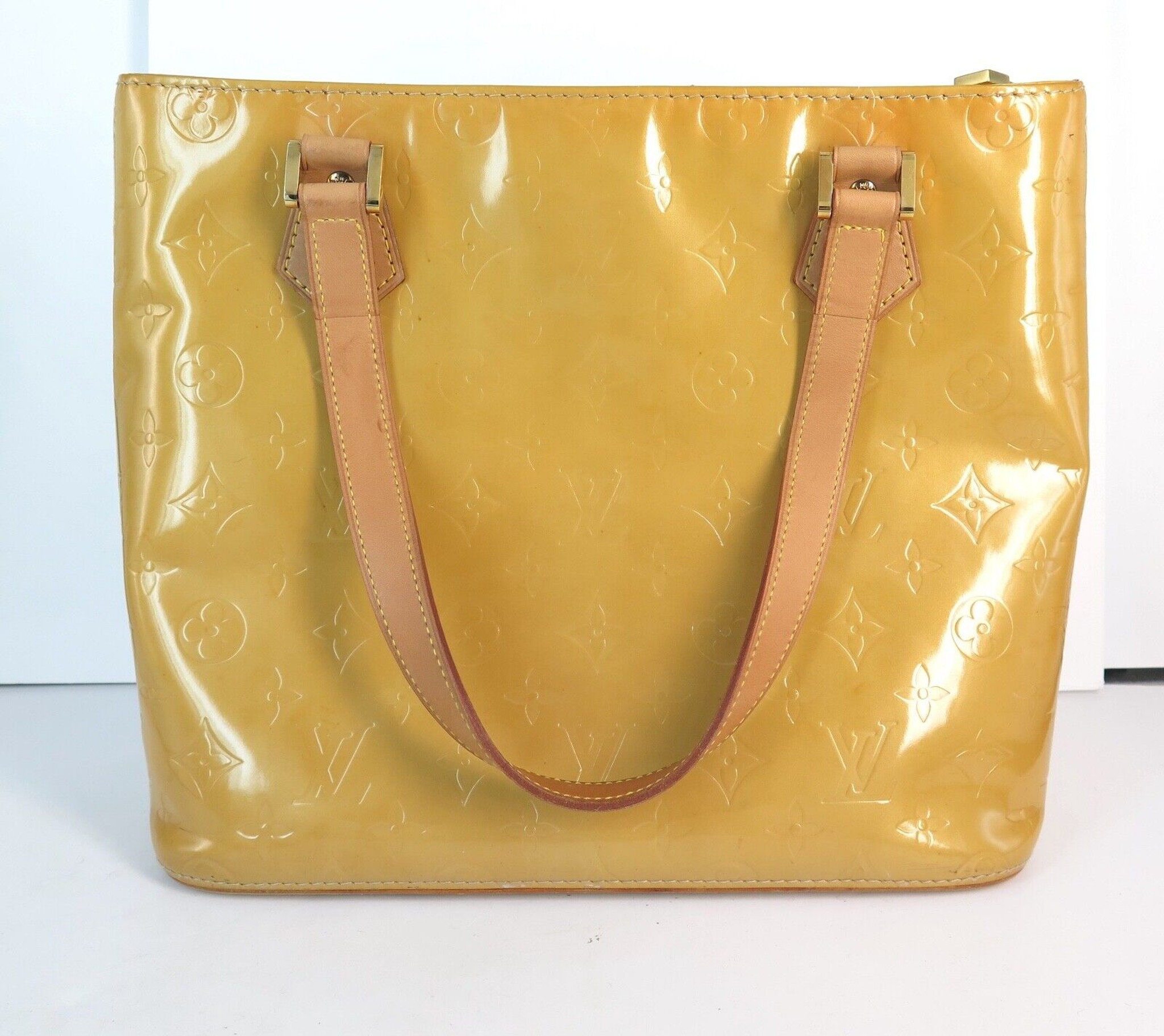 Vintage Louis Vuitton Vernis Houston Tote Bag in Colour Mustard with Dustbag