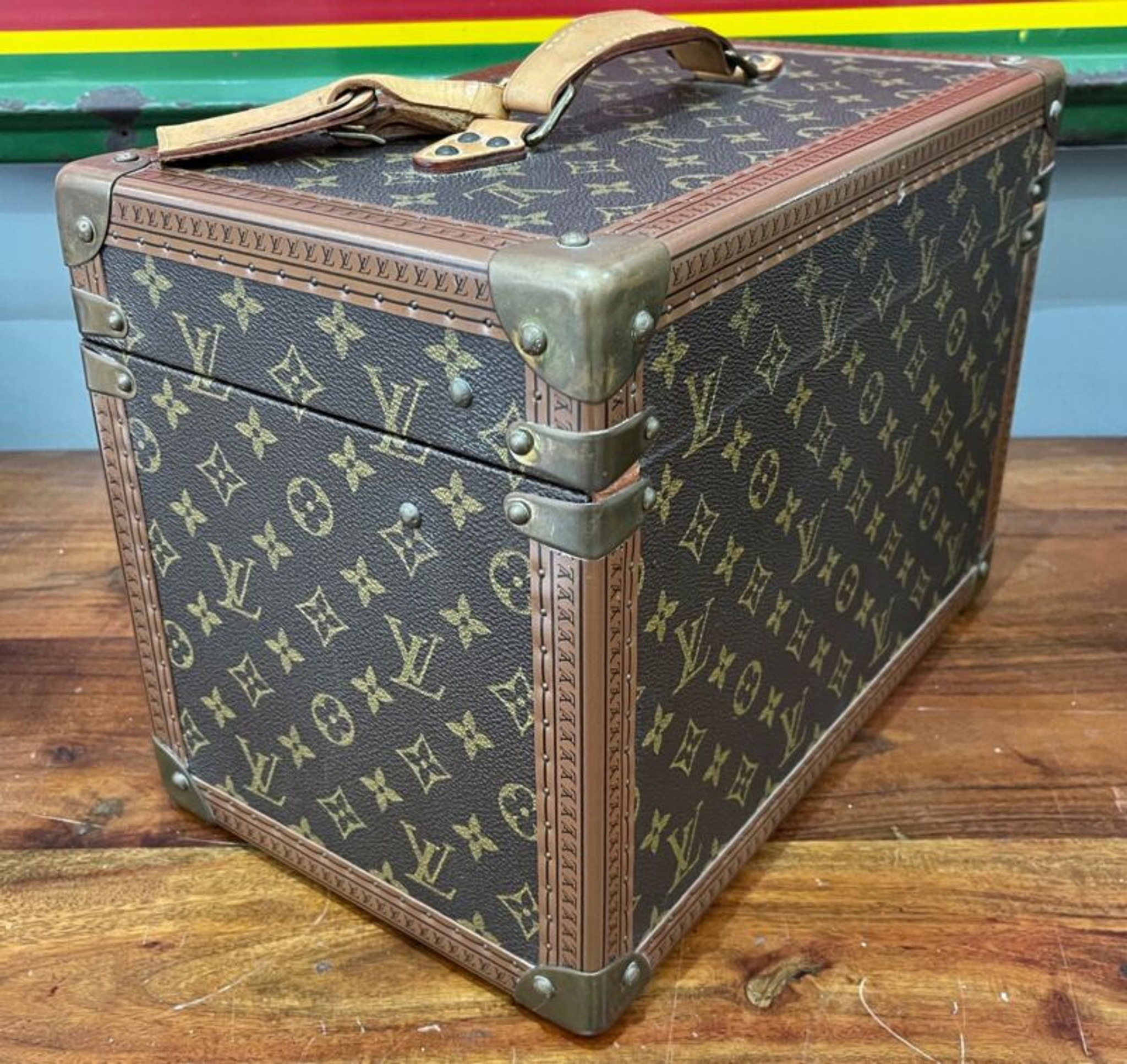 Louis Vuitton Monogram Vintage Trunk Vanity Case Pharmacy Box at