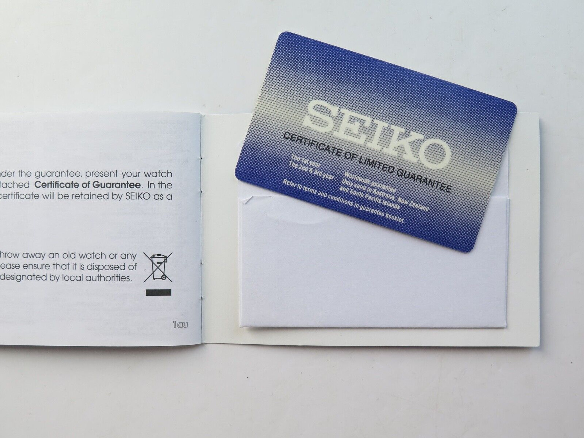 Seiko Guarantee and Instructions Booklet. Mechanical and Automatic Watches  - Harrington & Co.
